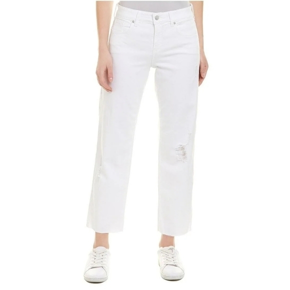 Nydj Women's Jenna Straight Ankle With Raw Hem Pants - Picture 1 of 4